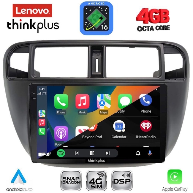 LENOVO LTG 7186_CPA A/C (9inc) MULTIMEDIA TABLET for HONDA CIVIC mod. 1995-2001