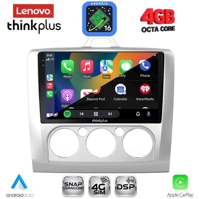 LENOVO LTG 7156SL_CPA A/C (9inc) MULTIMEDIA TABLET for FORD FOCUS mod. 2005-2012 (SILVER)