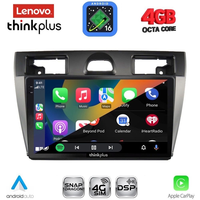 LENOVO LTG 7153BL_CPA (9inc) MULTIMEDIA TABLET for FORD FIESTA mod. 2005-2008 (BLACK)