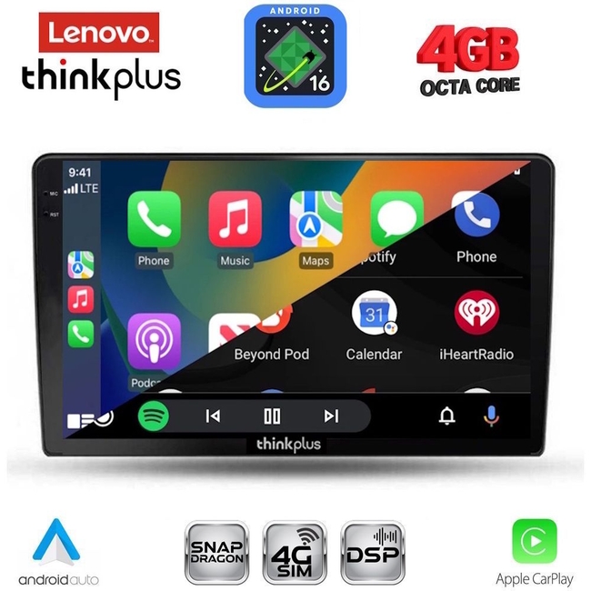 LENOVO LTG 7702_CPA (9inc) MULTIMEDIA TABLET for TOYOTA AURIS mod. 2007-2012