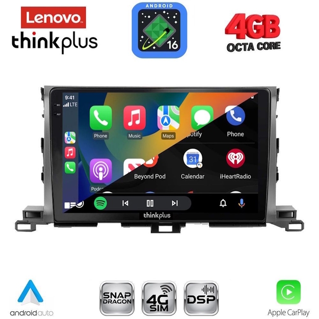 LENOVO LTG 7700_CPA (10inc) MULTIMEDIA TABLET for TOYOTA HIGHLANDER mod. 2014-2019