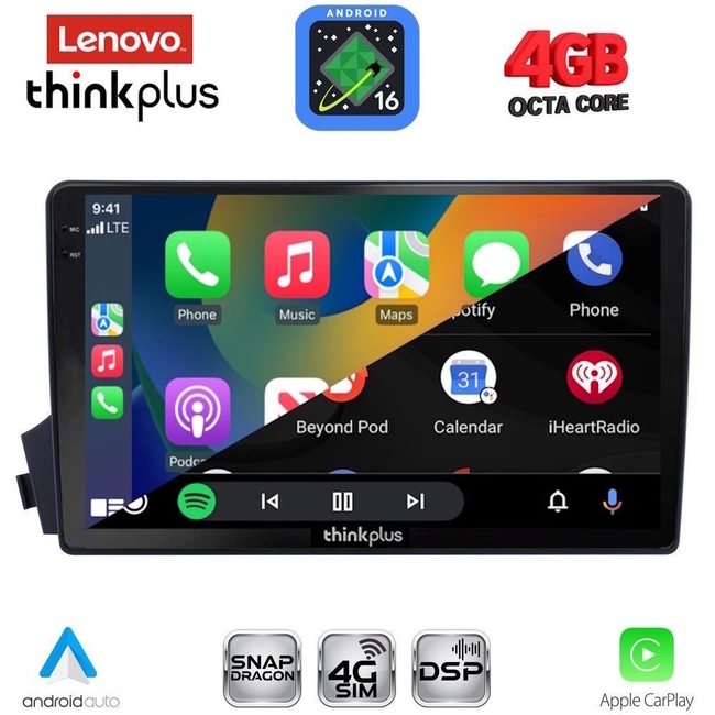 LENOVO LTG 7650_CPA (9inc) MULTIMEDIA TABLET for SSANGYONG ACTYON - KYRON mod. 2006-2015