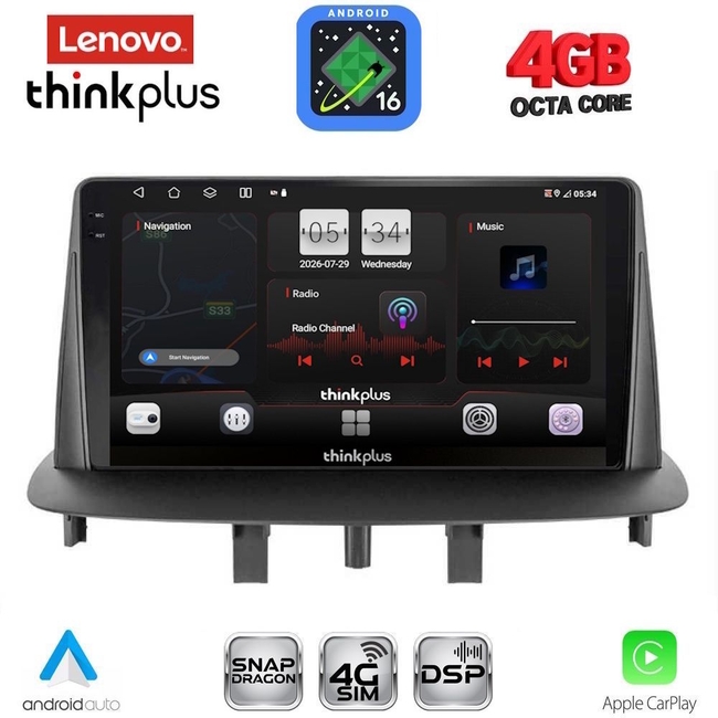 LENOVO LTG 7556_CPA (9inc) MULTIMEDIA TABLET for RENAULT MEGANE 3 mod. 2009-2016