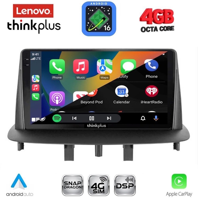 LENOVO LTG 7556_CPA (9inc) MULTIMEDIA TABLET for RENAULT MEGANE 3 mod. 2009-2016