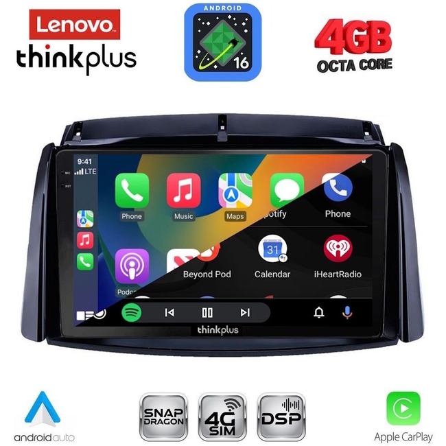 LENOVO LTG 7551_CPA (9inc) MULTIMEDIA TABLET for RENAULT KOLEOS mod. 2006-2016