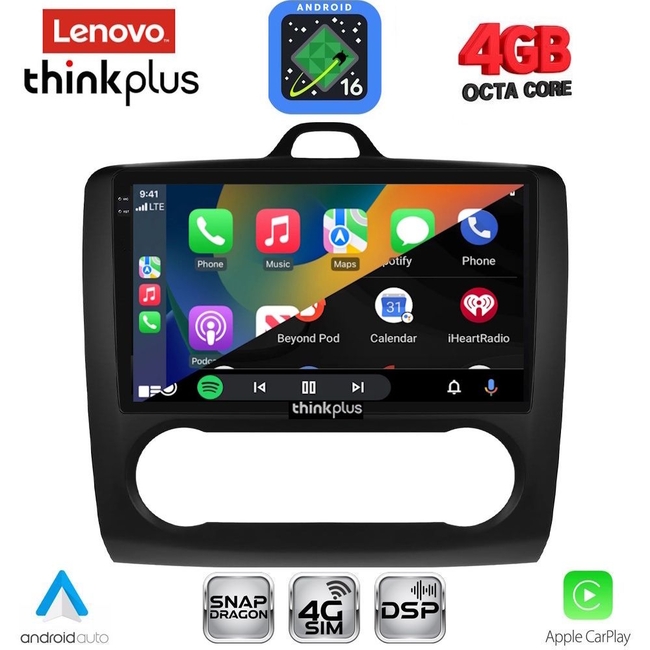 LENOVO LTG 7156BL_CPA CLIMA (9inc) MULTIMEDIA TABLET for FORD FOCUS mod. 2005-2012 (BLACK)