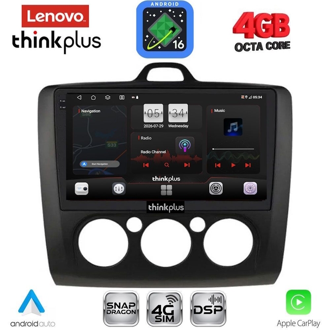 LENOVO LTG 7156BL_CPA CLIMA (9inc) MULTIMEDIA TABLET for FORD FOCUS mod. 2005-2012 (BLACK)