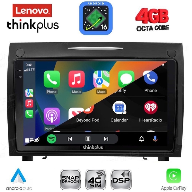 LENOVO LTG 7419_CPA (9inc) MULTIMEDIA TABLET for MERCEDES SLK R171 mod. 2004-2010