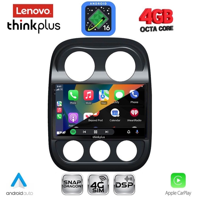 LENOVO LTG 7277_CPA (10inc) MULTIMEDIA TABLET for JEEP COMPASS – PATRIOT mod. 2007-2016