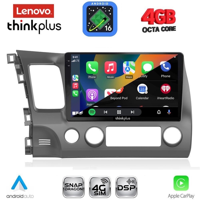 LENOVO LTG 7188_CPA (10inc) MULTIMEDIA TABLET for HONDA CIVIC 4D mod. 2006-2012