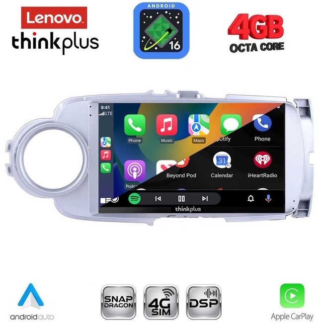 LENOVO LTG 7737SL_CPA (9inc) MULTIMEDIA TABLET for TOYOTA YARIS mod. 2011-2015 (SILVER)
