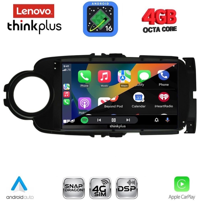 LENOVO LTG 7737BL_CPA (9inc) MULTIMEDIA TABLET for TOYOTA YARIS mod. 2011-2015 (BLACK)