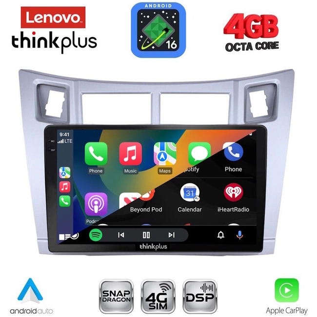 LENOVO LTG 7736SL_CPA (9inc) MULTIMEDIA TABLET for TOYOTA YARIS mod. 2006-2011 (SILVER)