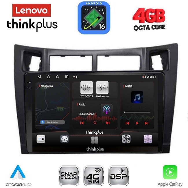 LENOVO LTG 7736BL_CPA (9inc) MULTIMEDIA TABLET for TOYOTA YARIS mod. 2006-2011 (BLACK)