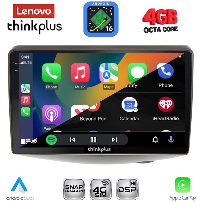 LENOVO LTG 7735_CPA (9inc) MULTIMEDIA TABLET for TOYOTA YARIS mod. 1999-2006