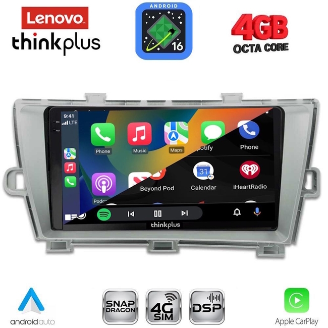 LENOVO LTG 7726SL_CPA (9inc) MULTIMEDIA TABLET for TOYOTA PRIUS mod. 2009-2015 (SILVER)