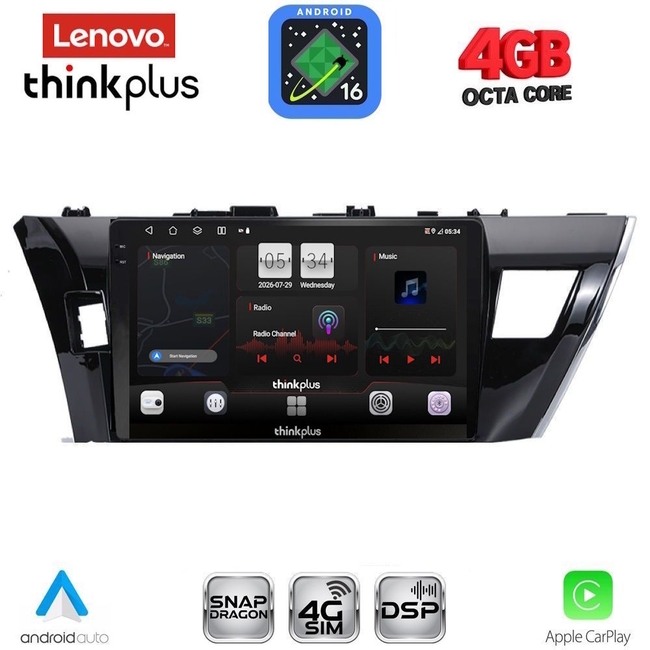 LENOVO LTG 7714SM_CPA (10inc) MULTIMEDIA TABLET for TOYOTA COROLLA mod. 2013-2016
