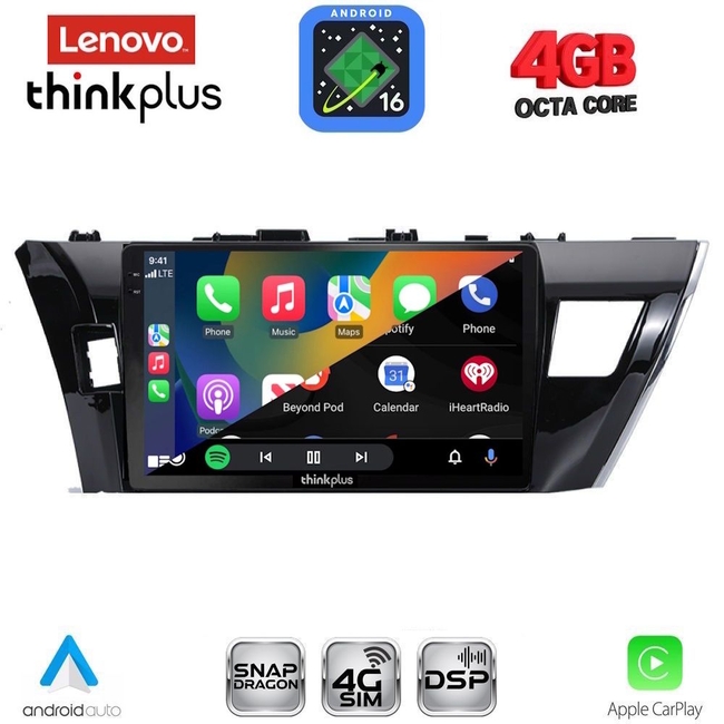 LENOVO LTG 7714SM_CPA (10inc) MULTIMEDIA TABLET for TOYOTA COROLLA mod. 2013-2016