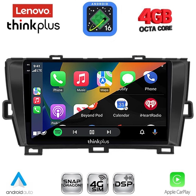 LENOVO LTG 7726BL_CPA (9inc) MULTIMEDIA TABLET for TOYOTA PRIUS mod. 2009-2015 (BLACK)