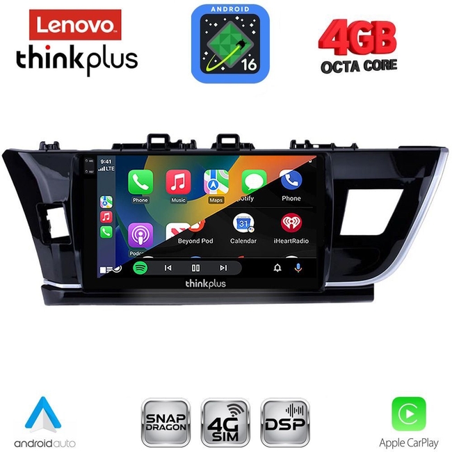 LENOVO LTG 7714BIG_CPA (10inc) MULTIMEDIA TABLET for TOYOTA COROLLA mod. 2013-2016
