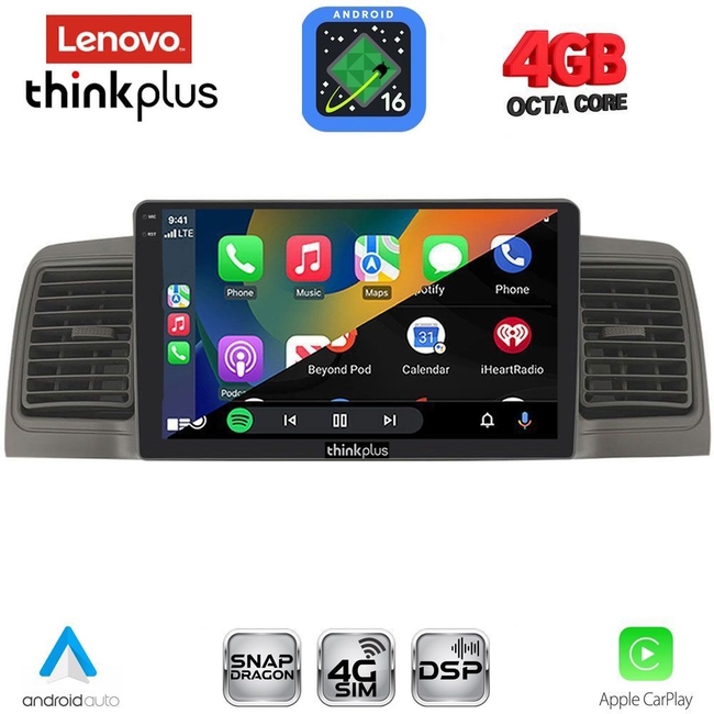 LENOVO LTG 7712GR_CPA (9inc) MULTIMEDIA TABLET for TOYOTA COROLLA mod. 2001-2006 (GREY)