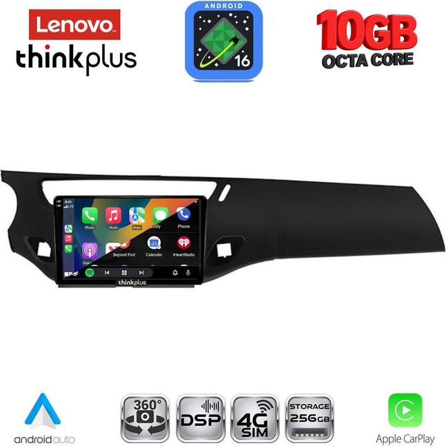 LENOVO LTM 11092BL_CPA (9inc) MULTIMEDIA TABLET for CITROEN C3 - DS3 mod. 2009-2016 (BLACK)