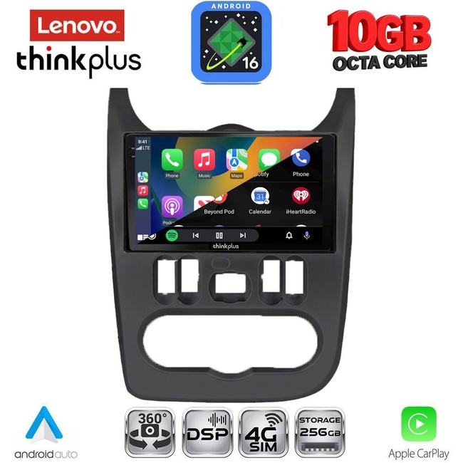 LENOVO LTM 11101BL_CPA (9inc) MULTIMEDIA TABLET for DACIA DUSTER – LOGAN – SANDERO mod. 2006-2012 (BLACK)