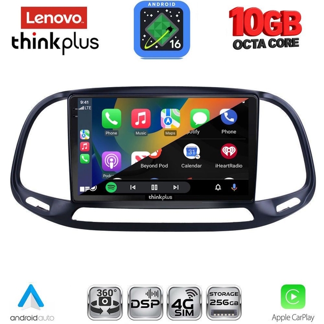LENOVO LTM 11138_CPA (9inc) MULTIMEDIA TABLET for FIAT DOBLO – OPEL COMBO mod. 2015-2018