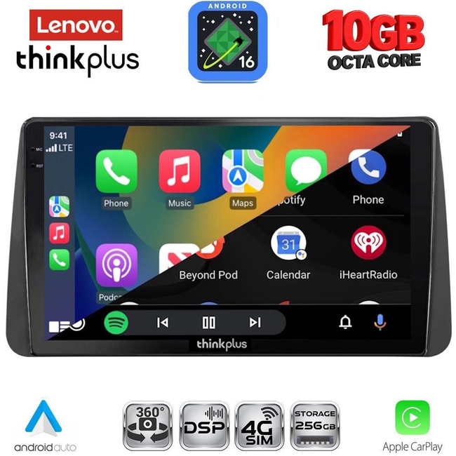 LENOVO LTM 11149_CPA DASH (9inc) MULTIMEDIA TABLET for FIAT TIPO mod. 2018-2023