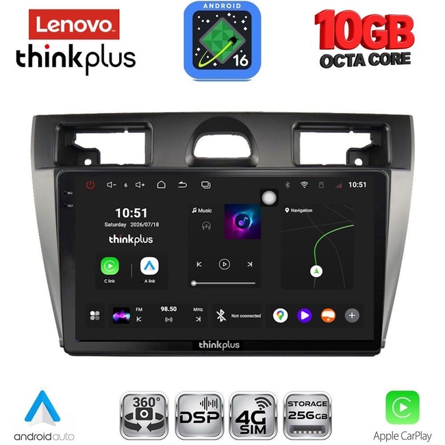 LENOVO LTM 11153BL_CPA (9inc) MULTIMEDIA TABLET for FORD FIESTA mod. 2005-2008 (BLACK)