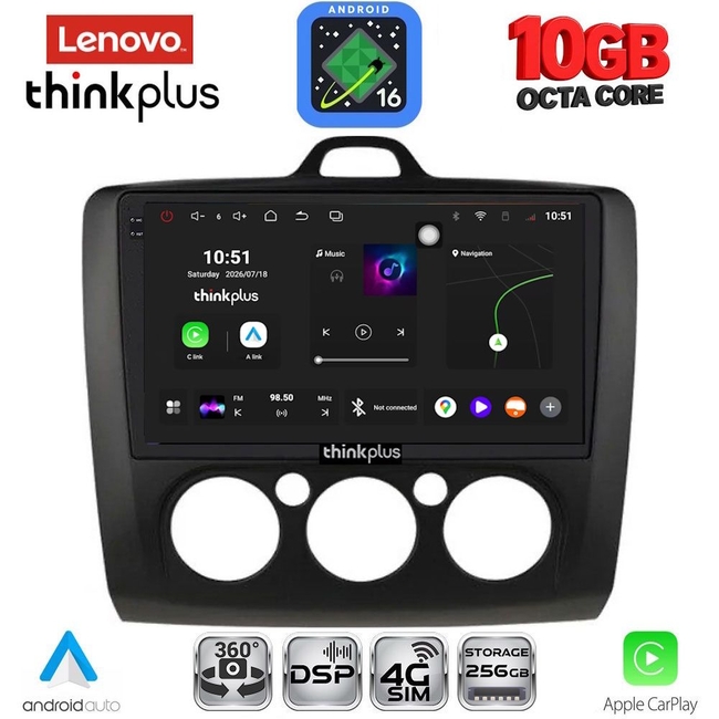 LENOVO LTM 11156BL_CPA A/C (9inc) MULTIMEDIA TABLET for FORD FOCUS mod. 2005-2012 (BLACK)