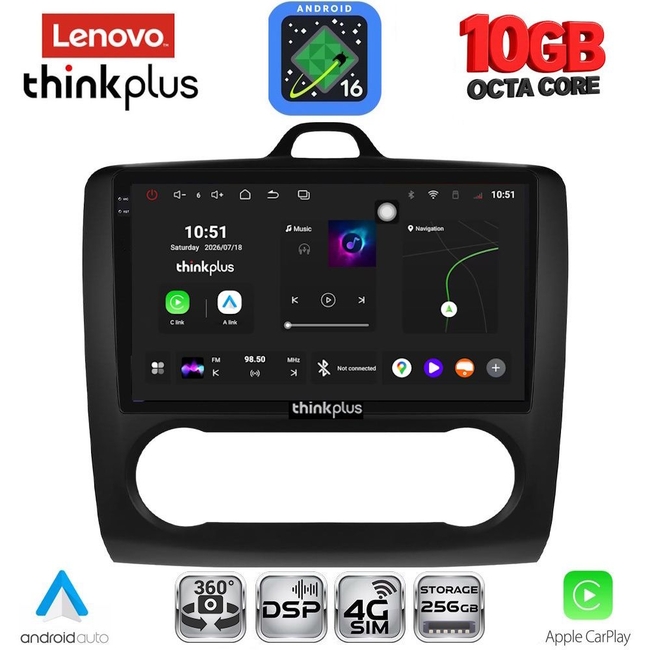 LENOVO LTM 11156BL_CPA CLIMA (9inc) MULTIMEDIA TABLET for FORD FOCUS mod. 2005-2012 (BLACK)