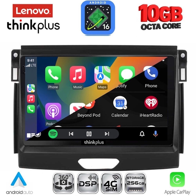 LENOVO LTM 11172A_CPA (9inc) MULTIMEDIA TABLET for FORD RANGER mod. 2015-2018
