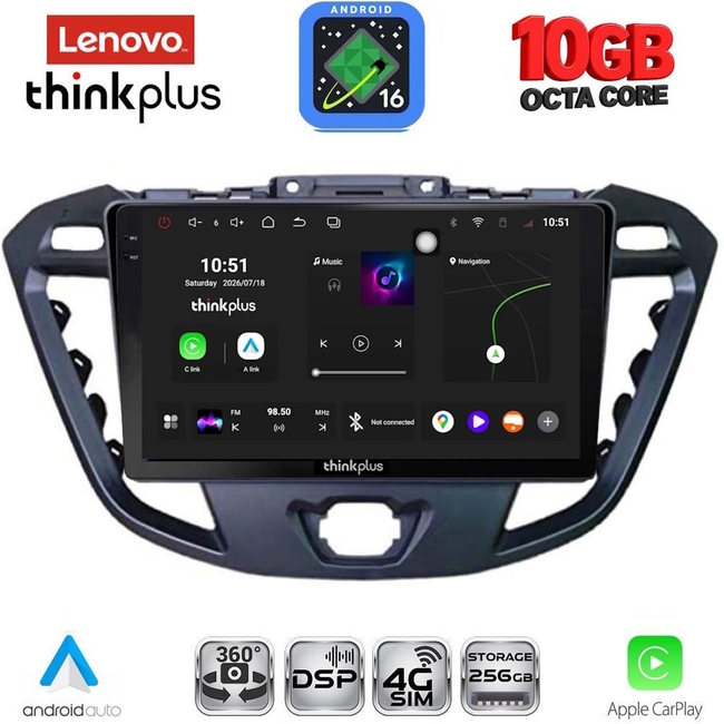 LENOVO LTM 11177_CPA (9inc) MULTIMEDIA TABLET for FORD TRANSIT CUSTOM | TOURNEO CUSTOM mod. 2013-2019