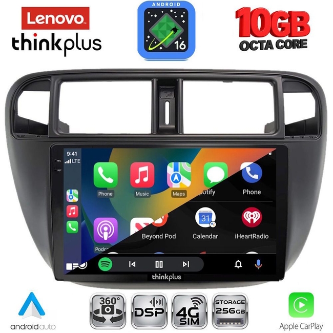 LENOVO LTM 11186_CPA A/C (9inc) MULTIMEDIA TABLET for HONDA CIVIC mod. 1995-2001