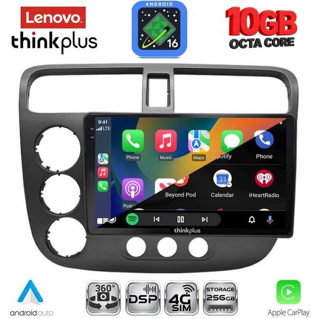 LENOVO LTM 11187_CPA (9inc) MULTIMEDIA TABLET for HONDA CIVIC 4D mod. 2001-2006