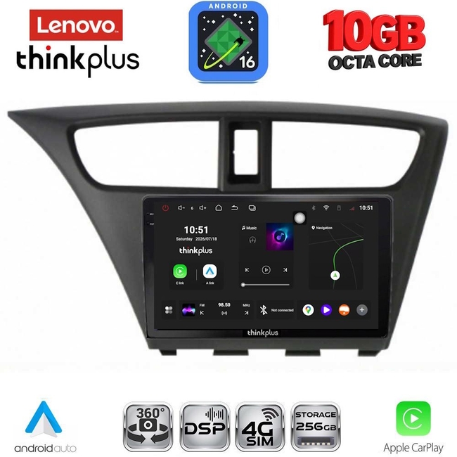 LENOVO LTM 11190_CPA (9inc) MULTIMEDIA TABLET for HONDA CIVIC  mod. 2012-2016