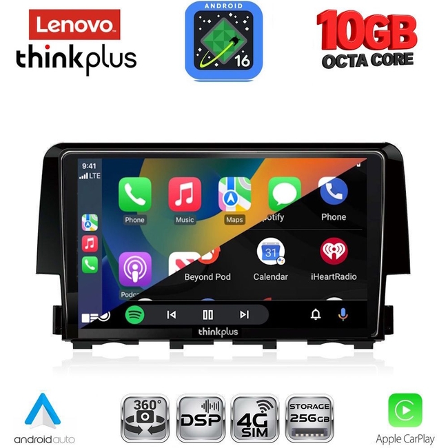LENOVO LTM 11191_CPA (9inc) MULTIMEDIA TABLET for HONDA CIVIC mod. 2016-2021