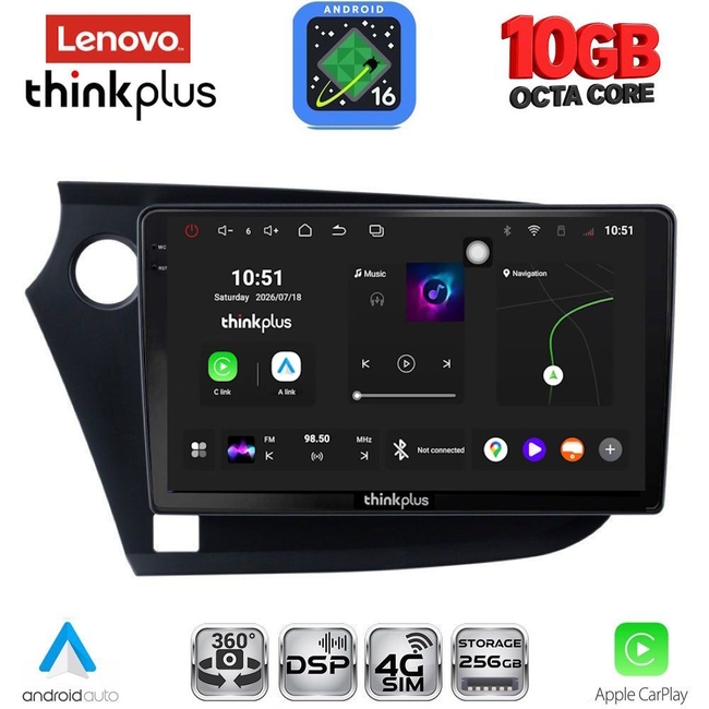LENOVO LTM 11205_CPA (9inc) MULTIMEDIA TABLET for HONDA INSIGHT mod. 2009-2014