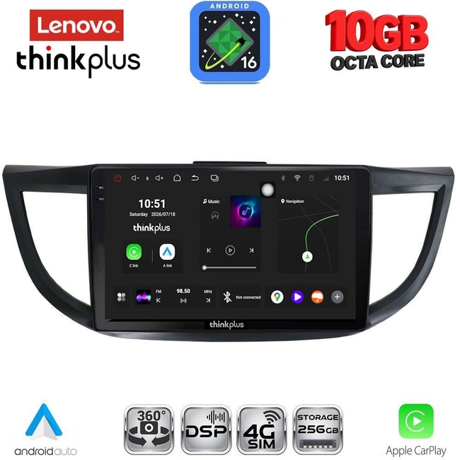 LENOVO LTM 11198_CPA (10inc) MULTIMEDIA TABLET for HONDA CRV mod. 2013-2017