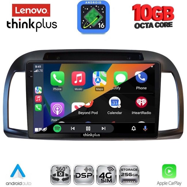LENOVO LTM 11457BL_CPA (9inc) MULTIMEDIA TABLET for NISSAN MICRA K12 mod. 2002-2010 (BLACK)