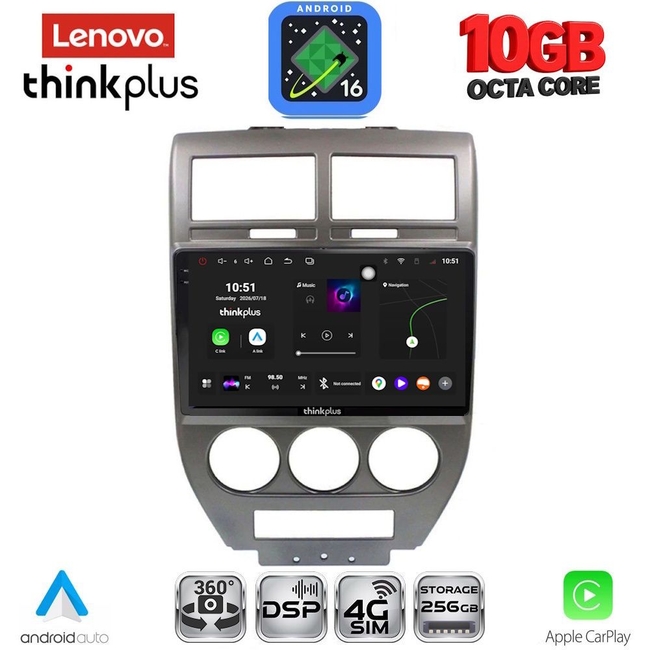 LENOVO LTM 11276_CPA (10inc) MULTIMEDIA TABLET for JEEP COMPASS - PATRIOT mod. 2007-2016
