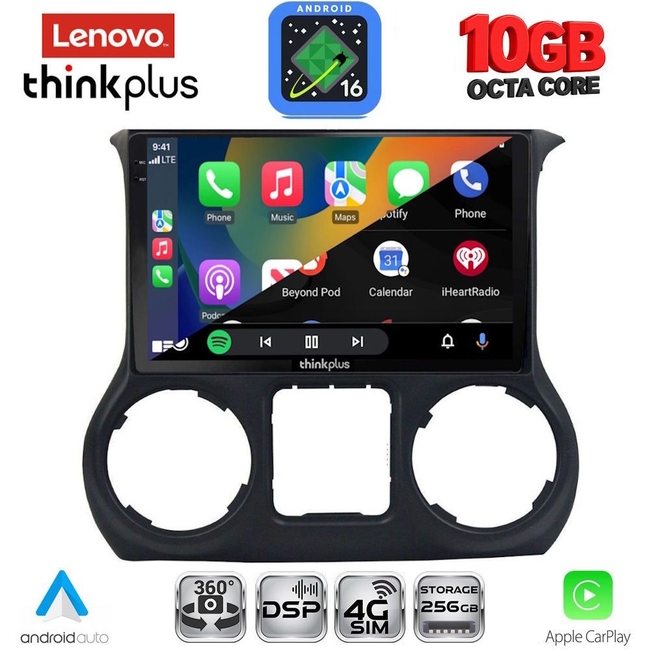 LENOVO LTM 11295_CPA (10inc) MULTIMEDIA TABLET for JEEP WRANGLER  mod. 2011-2014