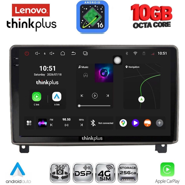 LENOVO LTM 11517_CPA (9inc) MULTIMEDIA TABLET for PEUGEOT 407 mod. 2004-2011