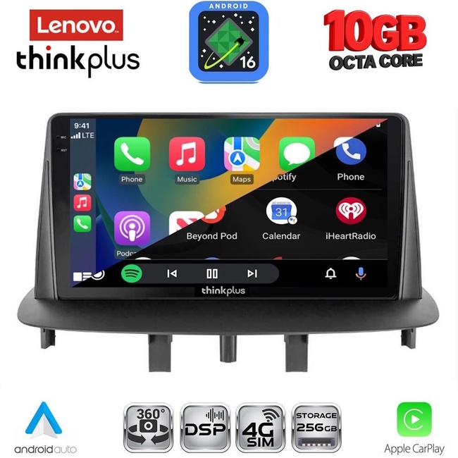 LENOVO LTM 11556_CPA (9inc) MULTIMEDIA TABLET for RENAULT MEGANE 3 mod. 2009-2016