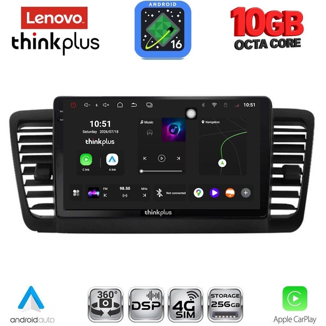 LENOVO LTM 11665_CPA (9inc) MULTIMEDIA TABLET for SUBARU LEGACY - OUTBACK mod. 2002-2008