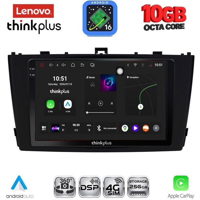 LENOVO LTM 11705BL_CPA (9inc) MULTIMEDIA TABLET for TOYOTA AVENSIS (T27) mod. 2009-2015 (BLACK)