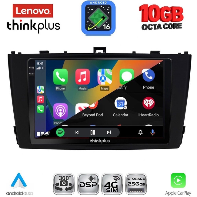 LENOVO LTM 11705BL_CPA (9inc) MULTIMEDIA TABLET for TOYOTA AVENSIS (T27) mod. 2009-2015 (BLACK)