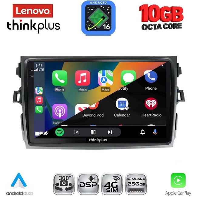 LENOVO LTM 11713_CPA (9inc) MULTIMEDIA TABLET for TOYOTA COROLLA 4D mod. 2006-2012