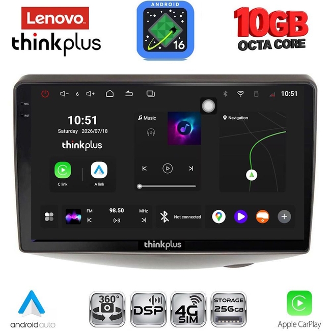 LENOVO LTM 11735_CPA (9inc) MULTIMEDIA TABLET for TOYOTA YARIS mod. 1999-2006